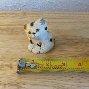 De Rosa Artesania Rinconada Calico Kitty Cat Texture Folk Art Pottery Uruguay
